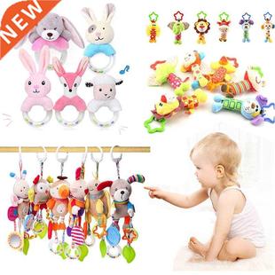 Newborn Baby Plush Stroller Toys Baby Rattles Mobiles Cartoo