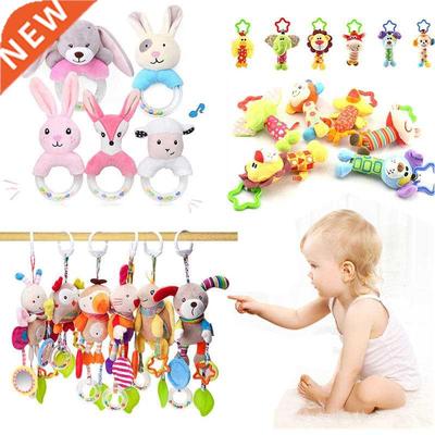 Newborn Baby Plush Stroller Toys Baby Rattles Mobiles Cartoo