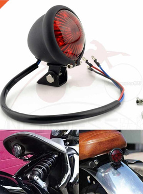 Newness Motorcycle Red 12V LED Adjustable Cafe Racer Style S