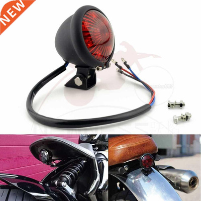 Newness Motorcycle Red 12V LED Adjustable Cafe Racer Style S