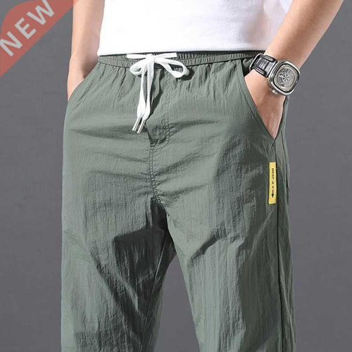 2022 Summer Men Pants Sports Outdoor Casual Trousers Solid C