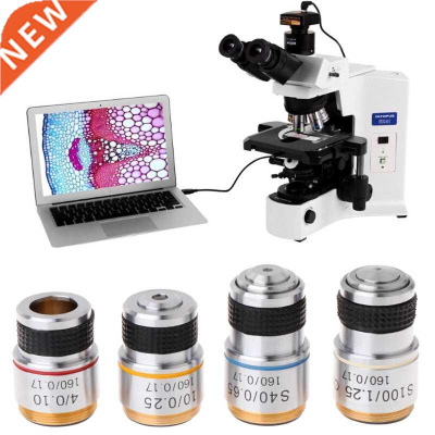 4X 10X 40X 100X Achromatic Objective Lens for Biological