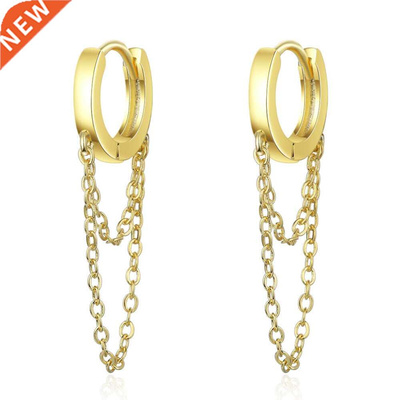 Gold Long Chain Earring For Women Silver Color Earrings Fash