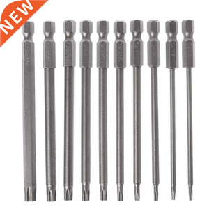 10Pcs/Set 100mm 1/4Inch Hex Shank Magnetic Head Torx Screwdr