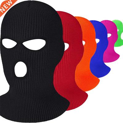 3 Holes Full Face Mask Skullies Winter Ski Sports Balaclava
