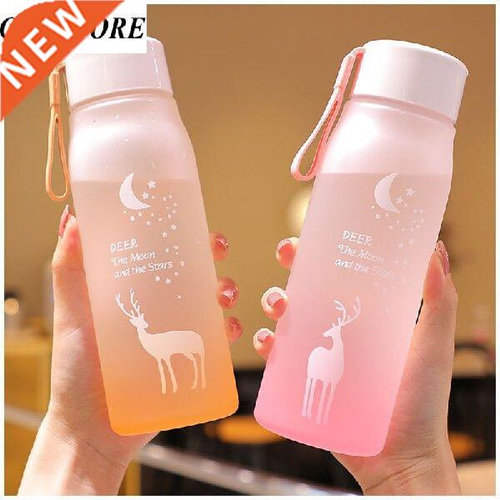 500ml Portable Plastic Water Bottle with Rope Outdoor Sport