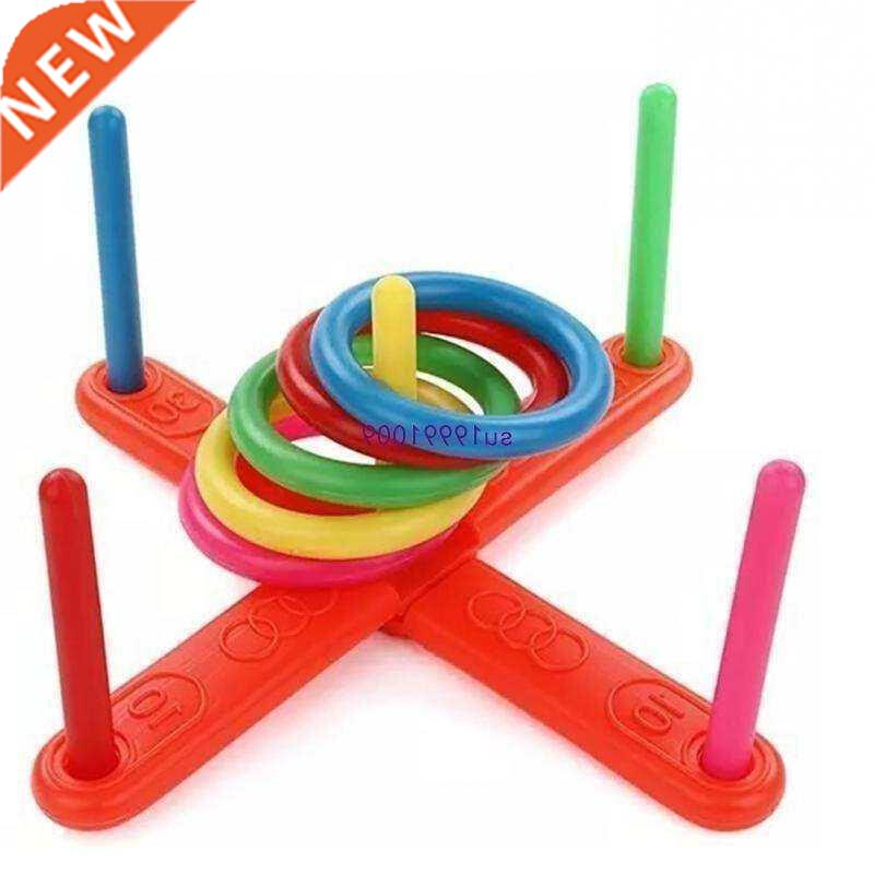 Hoop Ring Plastic Toss Quoits Garden Game Pool Kids Toy Outd