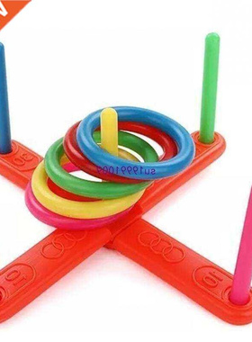 Hoop Ring Plastic Toss Quoits Garden Game Pool Kids Toy Outd
