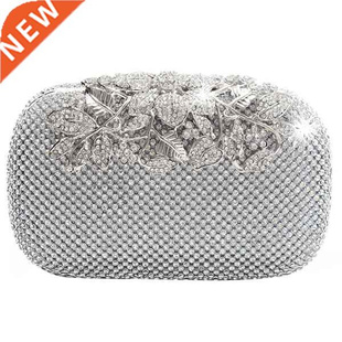 Flower Crystal Clutch Women Wedding Bag Bags Purse Evening