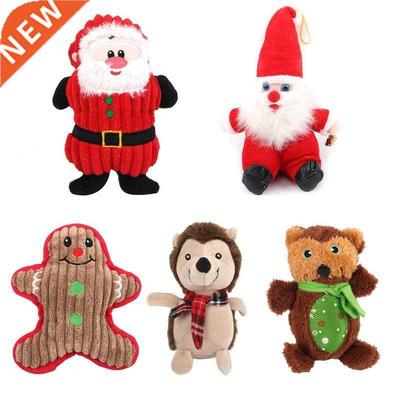 Christmas Dog Toy Santa Claus Toy Chew Squeaky Pet Plush