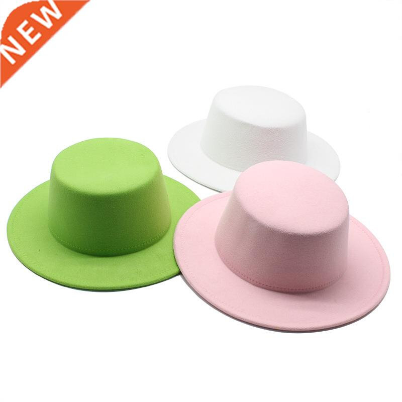 Women Wool Felt Hats White Wide Brim Fedoras for Wedding Par