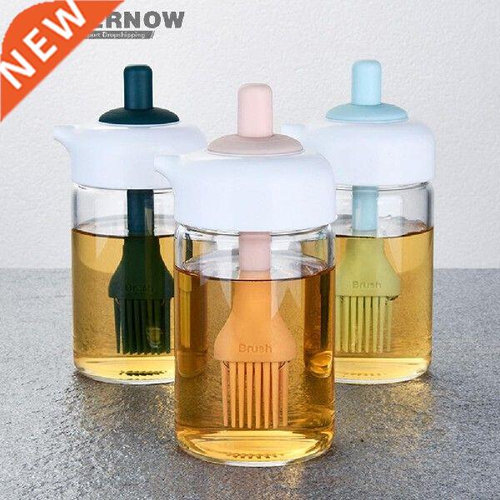 Portable Silicone Barbecue Oil Brush Glass Bottle Grill