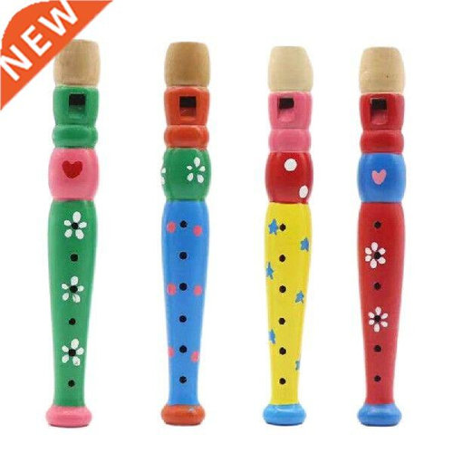 4 Pieces Childrens/beginners Wooden Cartoon Recorder. A