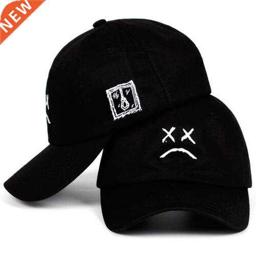 Men's Sad Face Baseball Caps Women Fashion Embroider