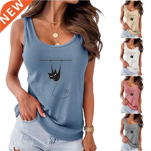 Summer Casual Sleeveless Top Women T-shirt Slim Fit Vest Shi