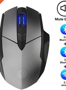 Bluetooth 2.4G USB Wireless Mouse for Computer Laptop PC Sil