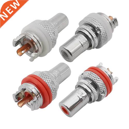 2Pcs Metal RCA Female Terminal Jack Socket Chassis Audio Sol