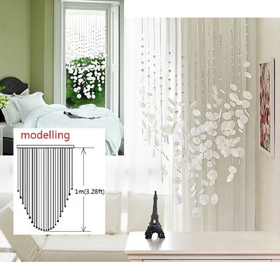finished curtain 16pcs/lot Colorful shell crystal bead curta