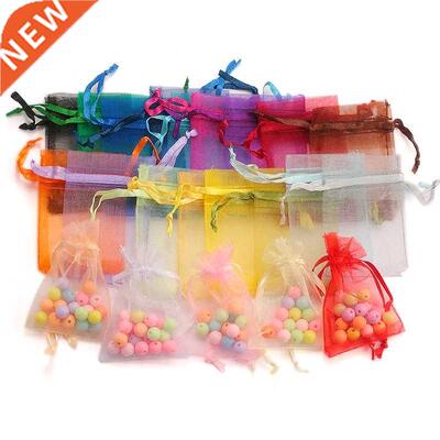 100pcs/lot Organza Bag 5*7cm,7*9cm,9x12cm Christmas Wedding