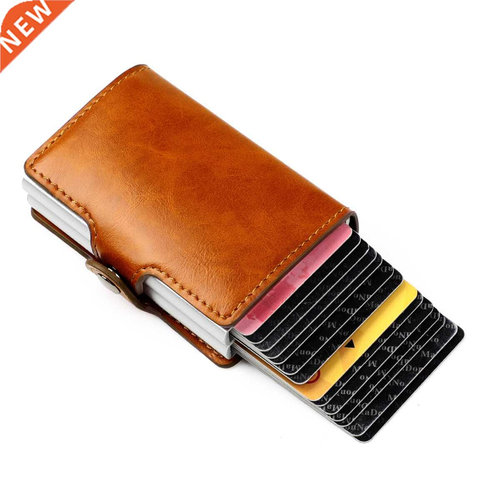 New Men Rfid Anti-theft Card Holders Women Genuine Leather W