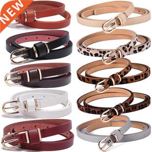 Women's Skinny Leather Belt Solid Color Waist or Hips Orname