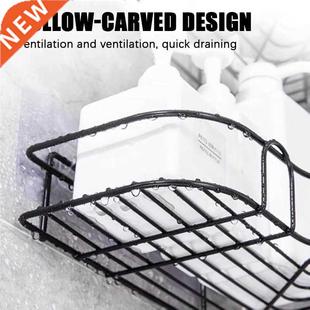 Bathroom Shelf Shampoo Holder Corner Wall Mounted Storage Ra