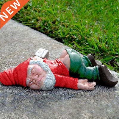 Drunk Garden Gnome Figurine Funny Fairy Garden Miniature