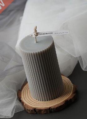 Long pole Stripe Candle Molds Plastic Pillar Candle Making