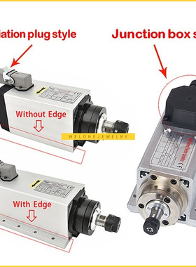220v 110v Square Air Cooling Spindle Kit 3KW 4KW Air-cooled