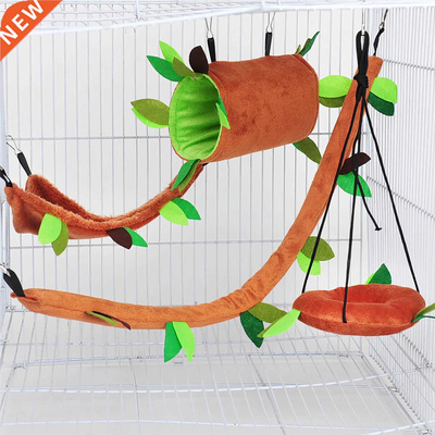 Swing Soft Hamster Bed Hideway Tunnel Ropeway Small Animals