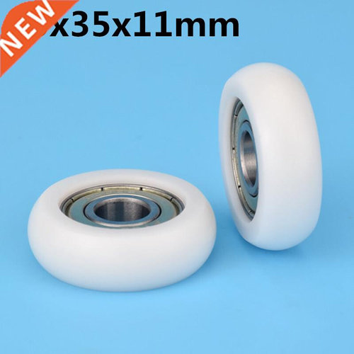 1Pcs 10x35x11 mm Nylon Plastic Wheel With Bearings Rolling m