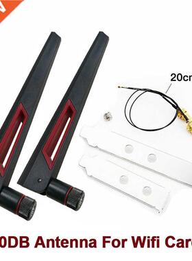 2 x 10Dbi Antenna Set Intel AX210 Wifi Card 2.4GHz 5GHz Dual