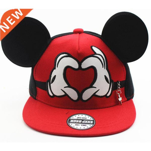 Cute Mickey Cap Hat Big Ear Mouse Snapback Hats Children Ki