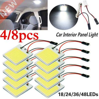 2/4/8 PCS Car Interior Accessories 18/24/36/48 SMD T10 4W 12