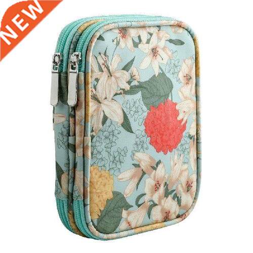 Double Zipper Knitting Needle Kit Organizer Bags Large