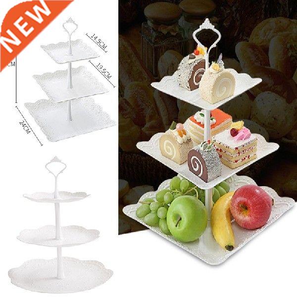 -Tier Plastic Weddings Birthdays Parties Cake Stand