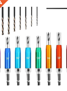 F1CD 8PCS Self Center Hinge Hole Opener, Tapper Core Screw D