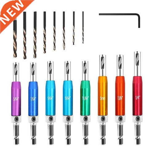 F1CD 8PCS Self Center Hinge Hole Opener, Tapper Core Screw D
