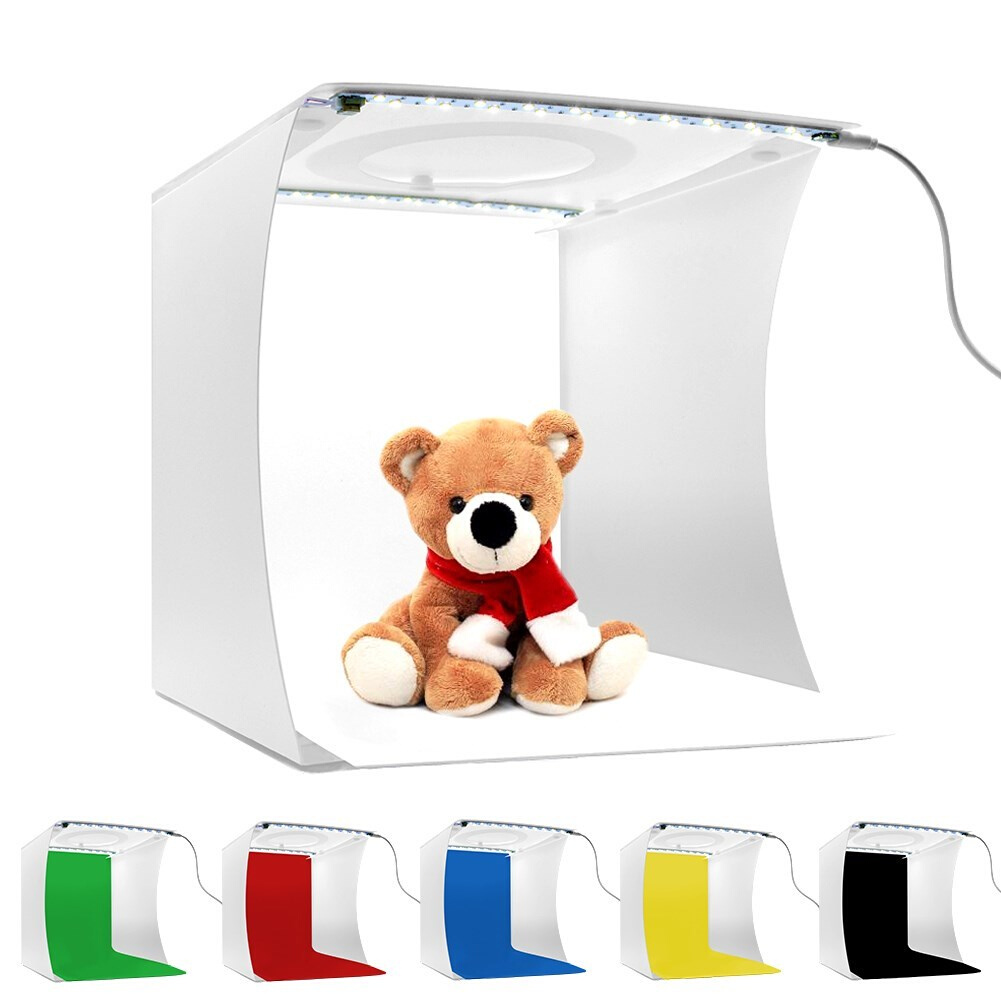 Upgrade 2 LED Panels Folding Photo Studio Lightbox Portable