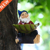 Feeder Resin Ornament Bird Vivid Waterproof Cartoon Dwarf