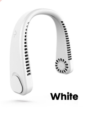 Portable Hanging Neck Fan USB Rechgeable Leafless