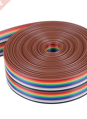 5M 1.27mm 20P Cable Rainbow Flat Line Support Wire Soldered