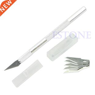 Handle Craft Knife + 5 Blade Scalpel Cutter Engraving Tool H