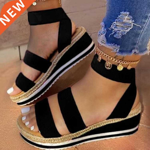 Sandals Women Summer Wedges Platform Ladies Fashion Candy Co