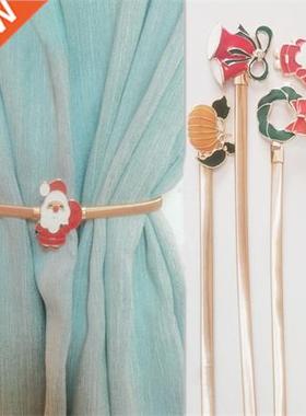 Curtain Tiebacks Rings Holder Clamps Santa Claus Window