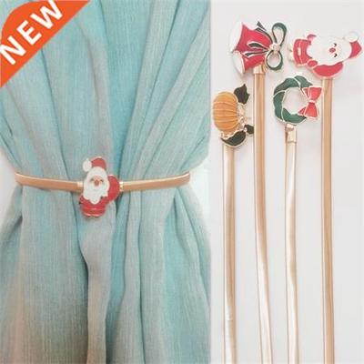 Curtain Tiebacks Rings Holder Clamps Santa Claus Window