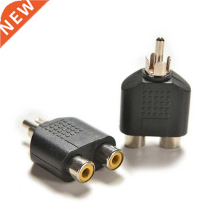 2PCS RCA Y Splitter Audio Video Plug Converter 1 Male to 2 F