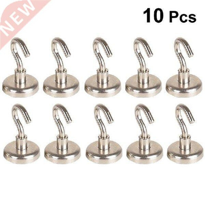 10pcs Powerful Magnetic Hook Heavy Duty Strong Neodymium
