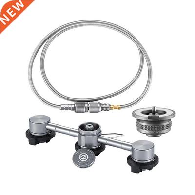 CAMPINGMOON 3In 1 Butane Adapter Extension Hose Split Furnac