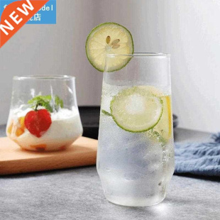 Drinking Beverage Glass Water Transparent 2Pcs